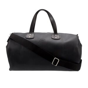 Ghurka black leather travel duffel | luxury